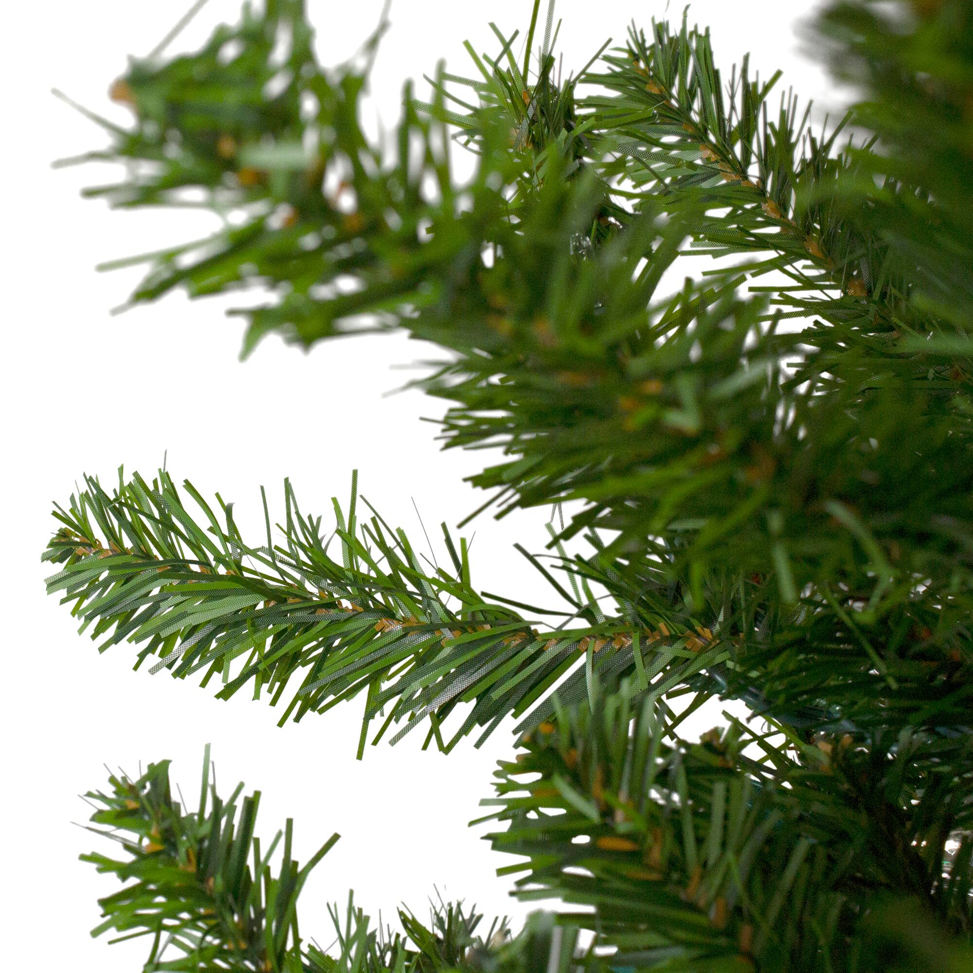 Alt View 3. Northlight - Canadian Pine Artificial Pencil Christmas Tree - 7.5' - Unlit - Green.