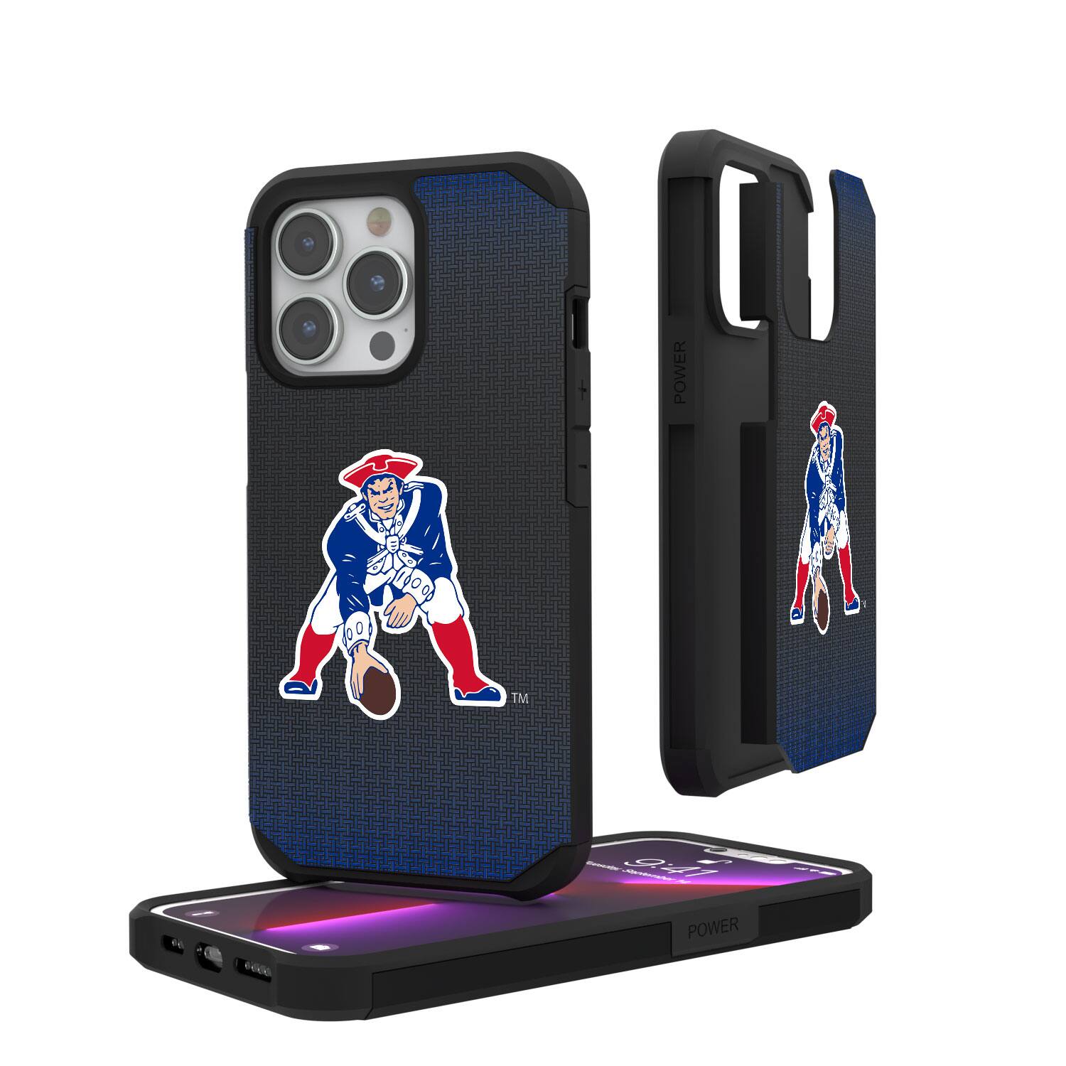 Keyscaper - NFL - New England Patriots - Linen Logo iPhone Rugged Case - 14 Pro - Black price history on PriceWatchPro