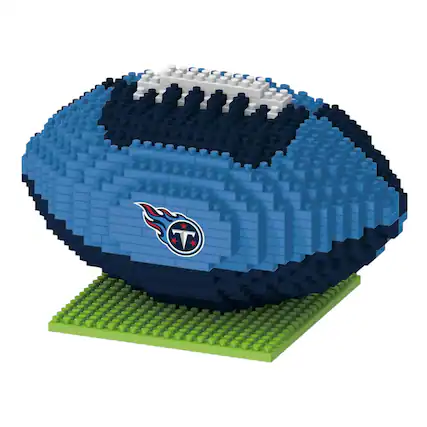 Front. Forever Collectibles - Tennessee Titans NFL BRXLZ Football 704-Piece Building Block Set - Blue.
