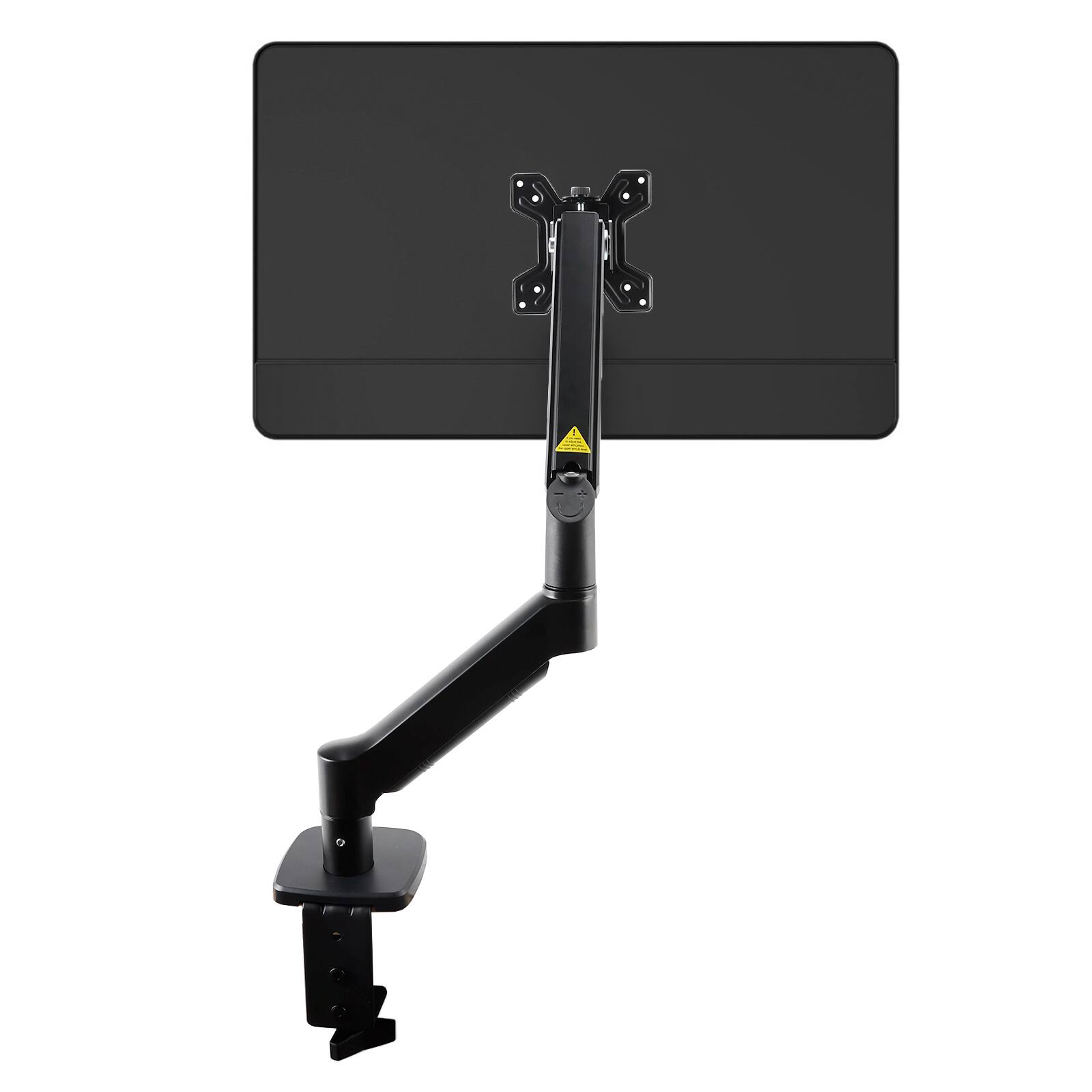 Angle. Topteng - Ergonomic Single Monitor Desk Mount–Gas Spring Full Motion Arm for 17-32" Screens,VESA 75/100mm,Reduces Neck&Eye Fatigue - Black.