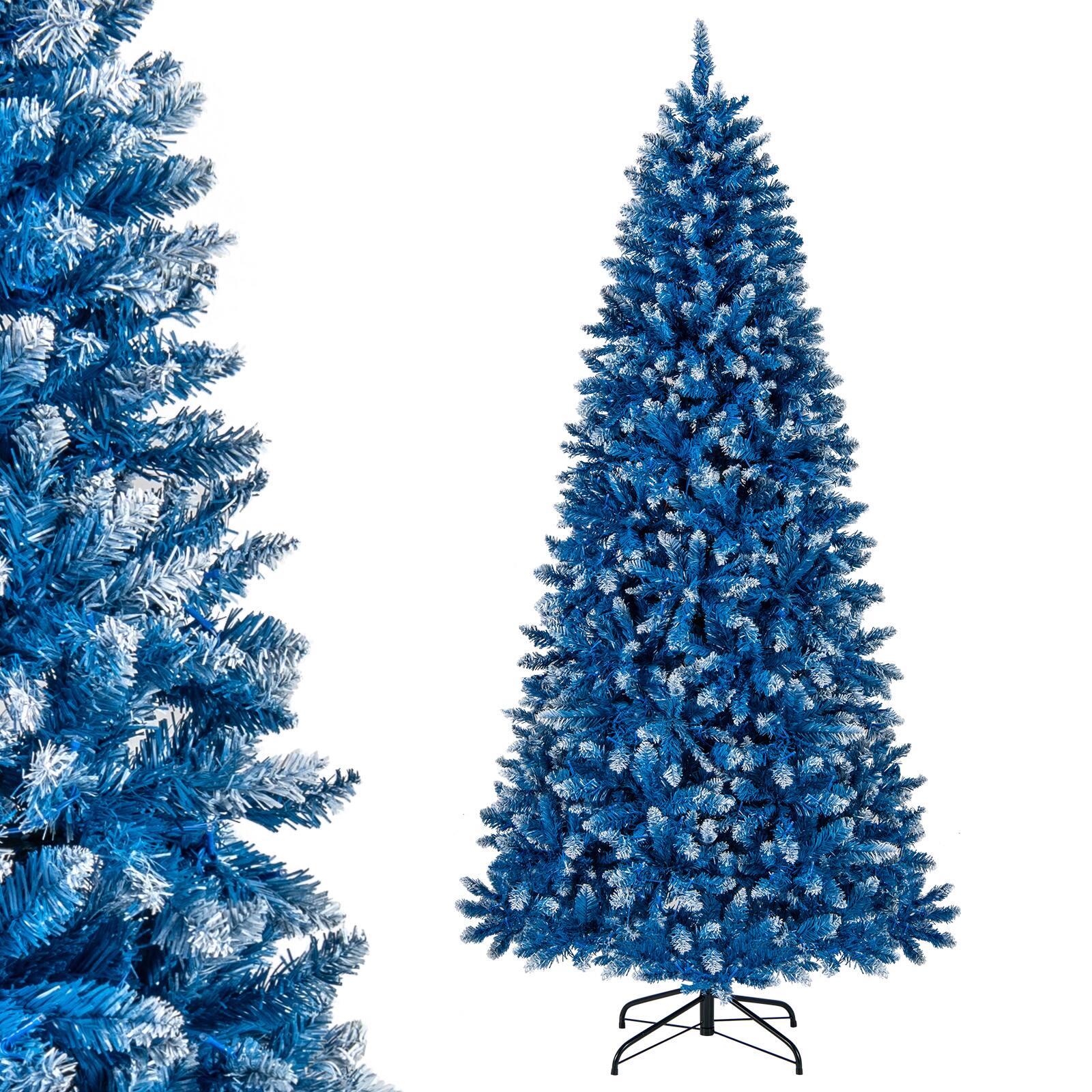 Alt View 9. Costway - Costway 7 FT Artificial Christmas Tree, with 270/340/420/520 Warm White LED Lights 8 Lighting Modes - Blue.