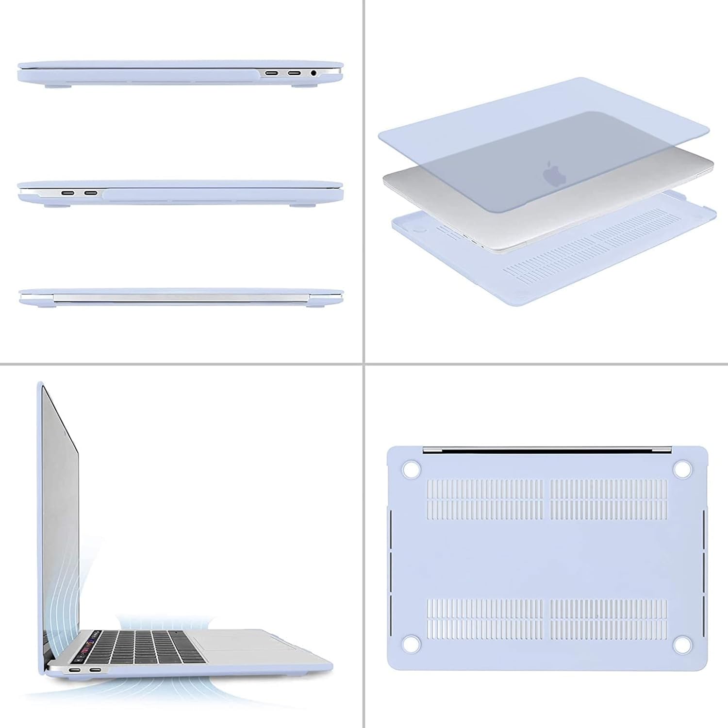 Alt View 1. mosiso - Hard Shell Case for 13-inch MacBook Pro 2016-2026 A2338 A2289 A2251 A2159 A1989 A1706 A1708 - Pastel Blue.