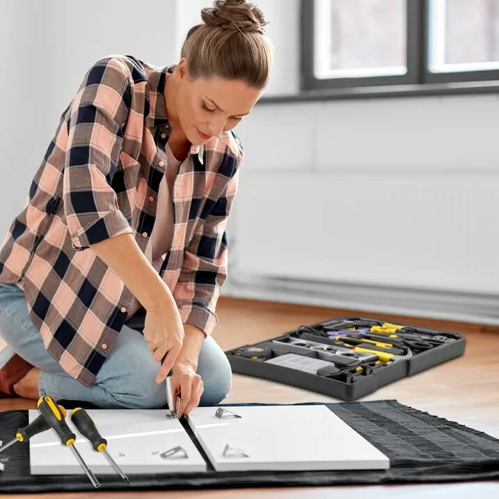 Alt View 5. Winado - 799 Pieces Tool Set Mechanics Tool Kit Wrenches Socket with Trolley Case Box - Black.