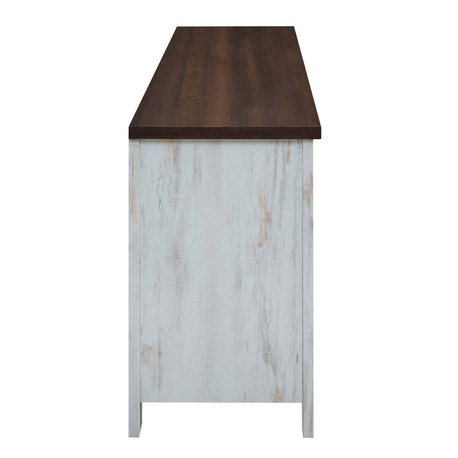 Alt View 1. Modway - Bennington 71" Rustic Sliding Door TV Stand by Modway - White.