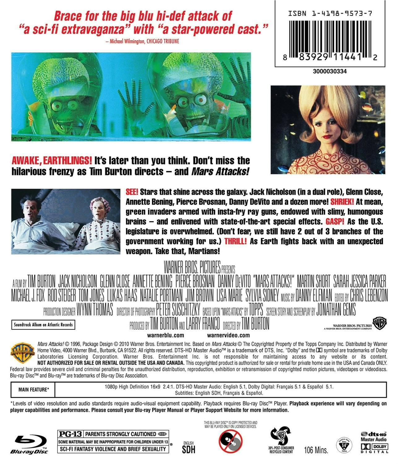 Back. Mars Attacks! [Blu-ray].