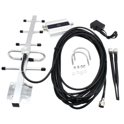 Front. Home Collection - GSM 900MHZ Mobile Phone Signal Amplifier Repeater Network Booster +Yagi Antenna - White.