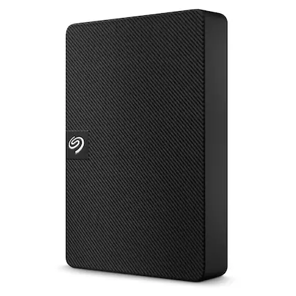 Front. Seagate - Expansion 5TB External USB 3.0 Portable Hard Drive with Rescue Data Recovery Services - Black.