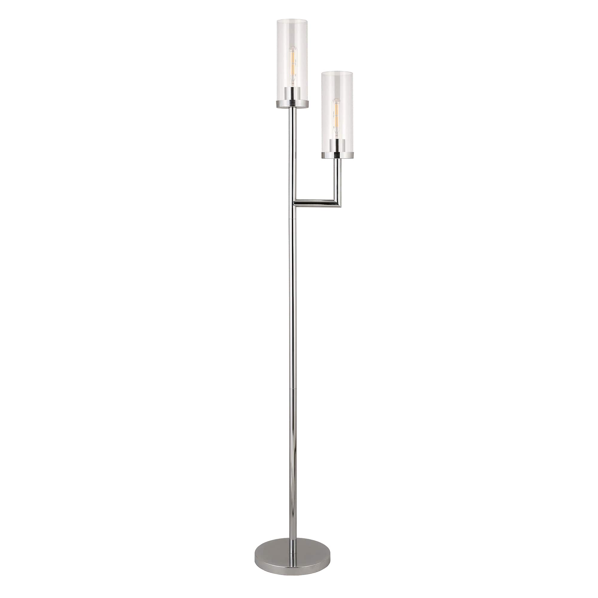 Front Zoom. Camden&Wells - Basso Floor Lamp - Polished Nickel.