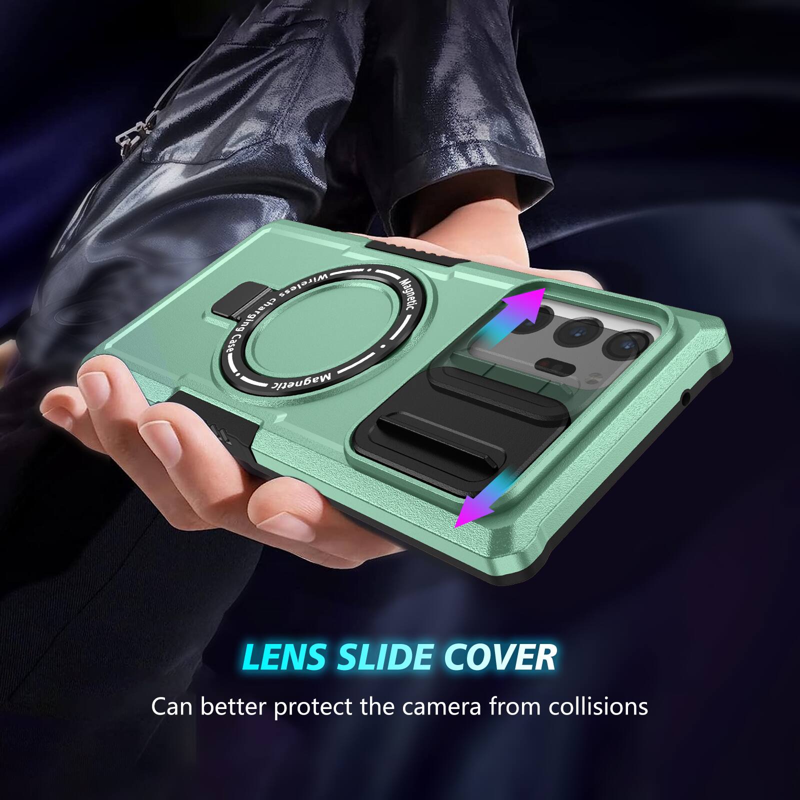 Oat Wireless Charging Case: Magnetic Lens Slide Cover

Can better protect the camera from collisions