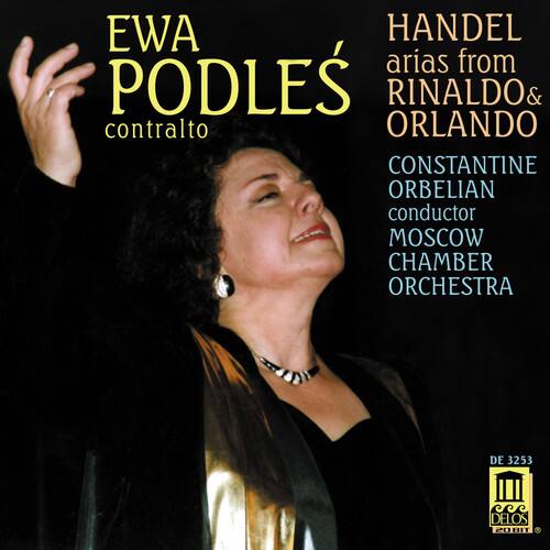 EWA PODLES  
contralto

HANDHEL  
arias from  
RINALDO &  
ORLANDO

CONSTANTINE  
ORBELIAN  
conductor  
MOSCOW  
CHAMBER  
ORCHESTRA

DE 3253  
DELOS