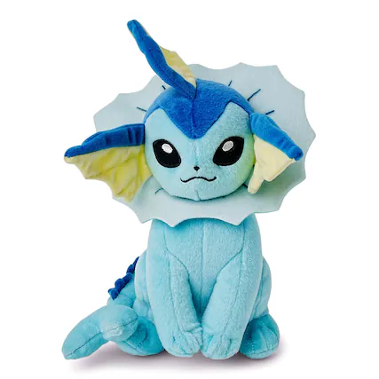 Front. TOMY - Pokemon 8 Inch Collector Plush | Vaporeon - Multi-Colored.