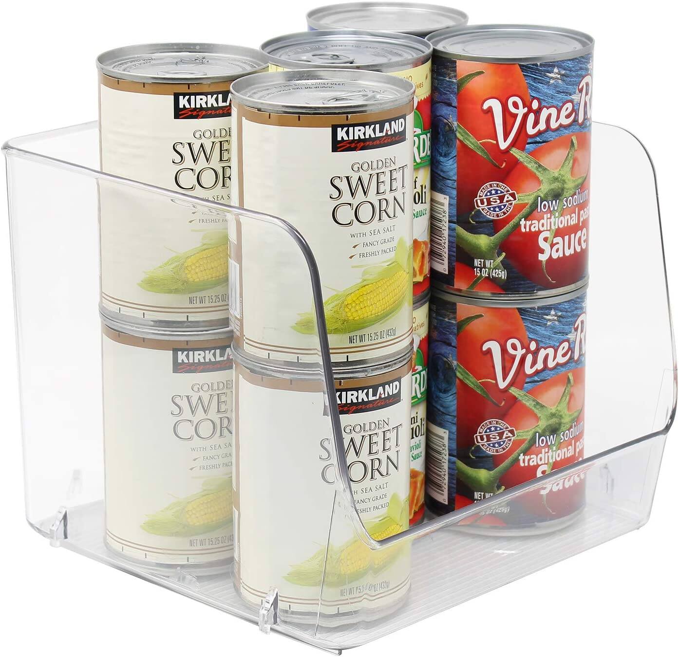 KIRKLAND GOLDEN SWEET CORN WITH SEA SALT  
FANCY GRADE  
FRESHLY PACKED  
NET WT 15.25 OZ (425g)  

Vine-Ripened  
LOW SODIUM  
traditional p  
FANCY GRADE  
NET WT 15 OZ (425g)