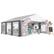 Front. Outsunny - x 20' Heavy-duty Large Wedding Tent, Outdoor Carport Garage Party Tent - White and Gray.
