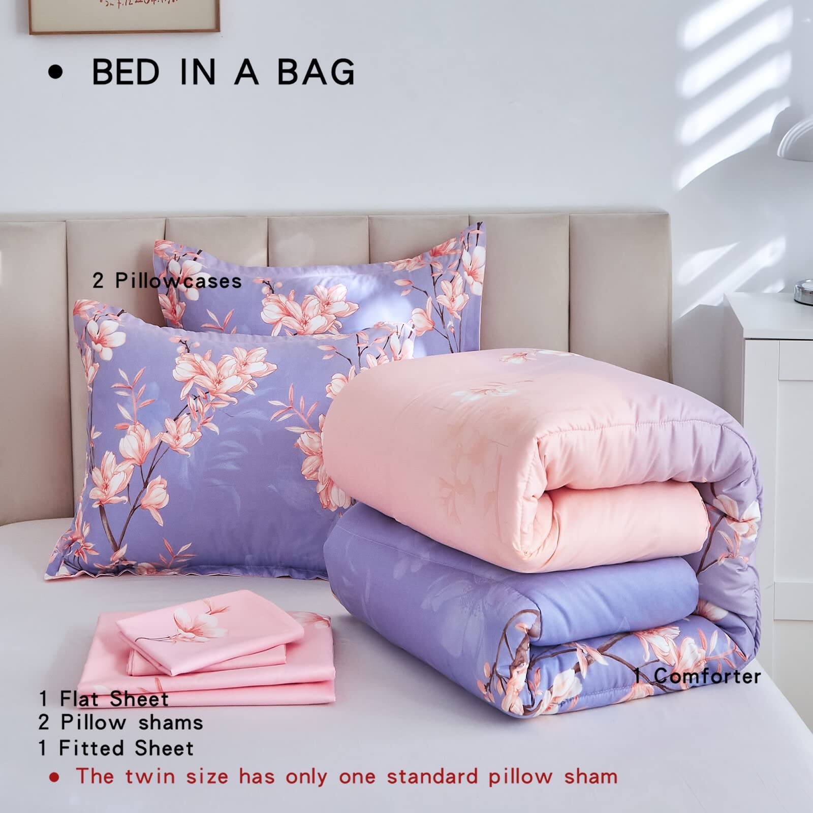 - BED IN A BAG

- 2 Pillowcases
- 1 Flat Sheet
- 2 Pillow shams
- 1 Fitted Sheet

- The twin size has only one standard pillow sham