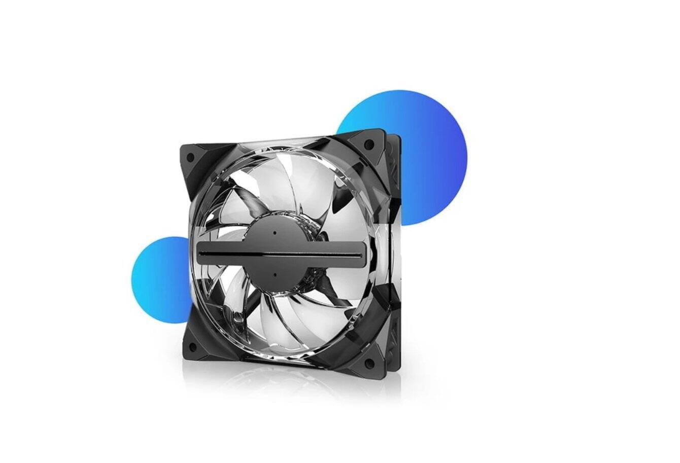 Angle. Dynatron - HoloFan 120mm Case Fan, 103 mm Display Dimension, 300 x 49 dpi Resolution - Black.