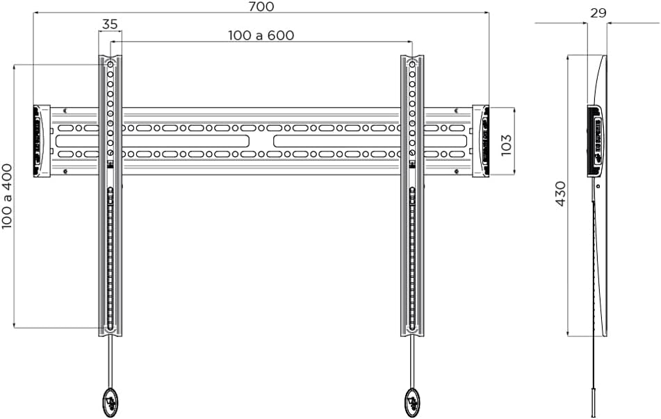 35  
700  
100 a 600  
100 a 400  
29  
103  
430