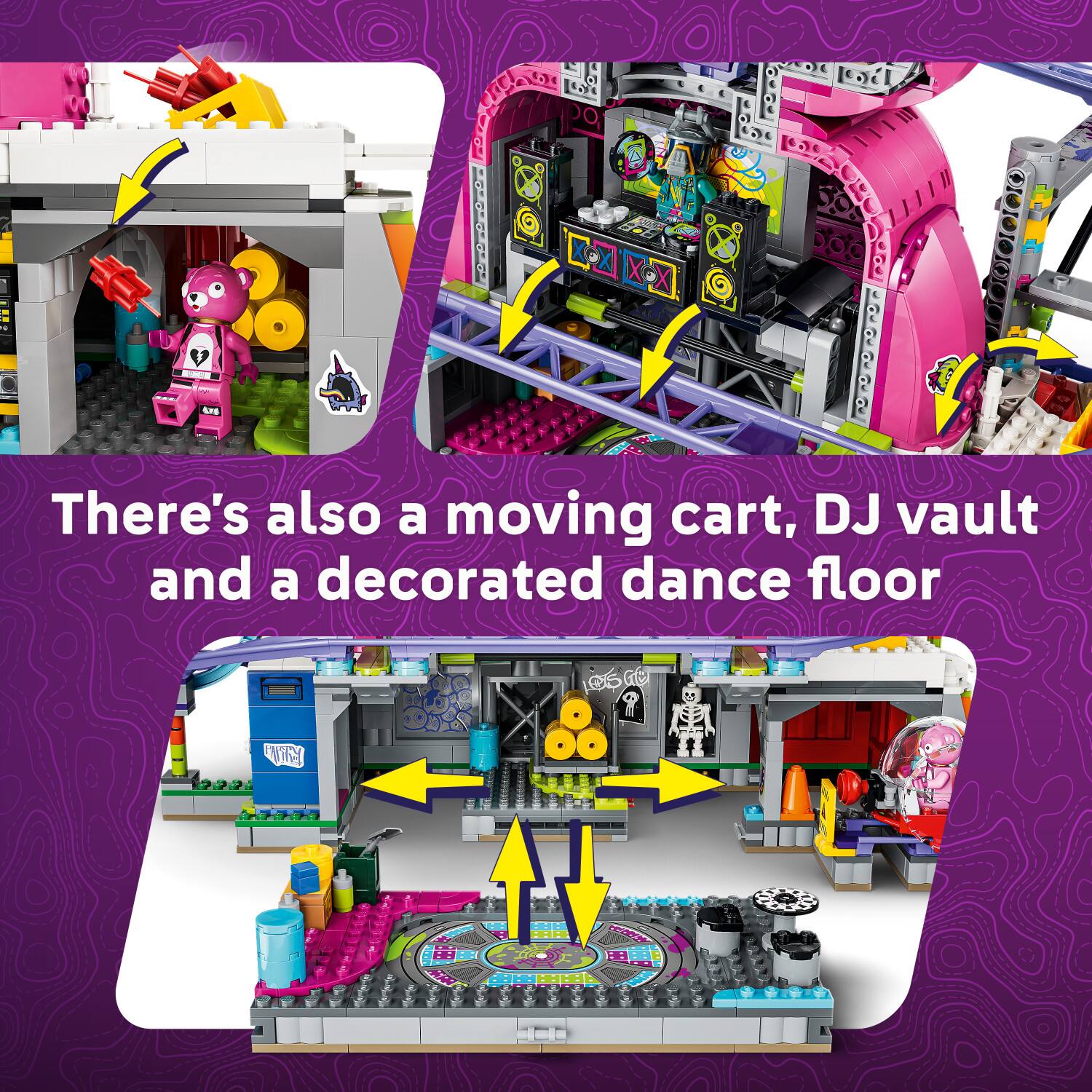 There's also a moving cart, DJ vault and a decorated dance floor