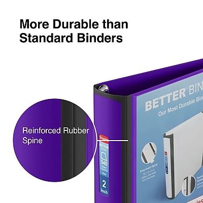 More Durable than Standard Binders  
Reinforced Rubber Spine  
BETTER BIN  
Our Most Durable Binder  
540  
2 Inch