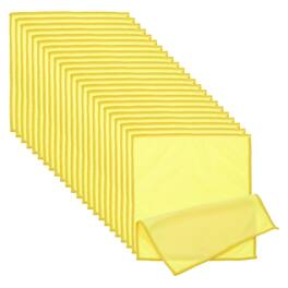 Unique Bargains - Glasses Cleaning Cloth 7.87"x7.87", 24pcs Microfiber Cleaner Cloth for Lens, Eyeglasses, Screens, Phones - Yellow