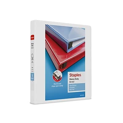 "Staples - Heavy Duty 1"" 3-Ring View Binder, D-Ring - White" price history on PriceWatchPro