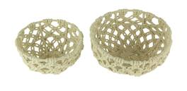 Things2Die4 - Handwoven Macrame Decorative Bowls Set of 2 - Off-white
