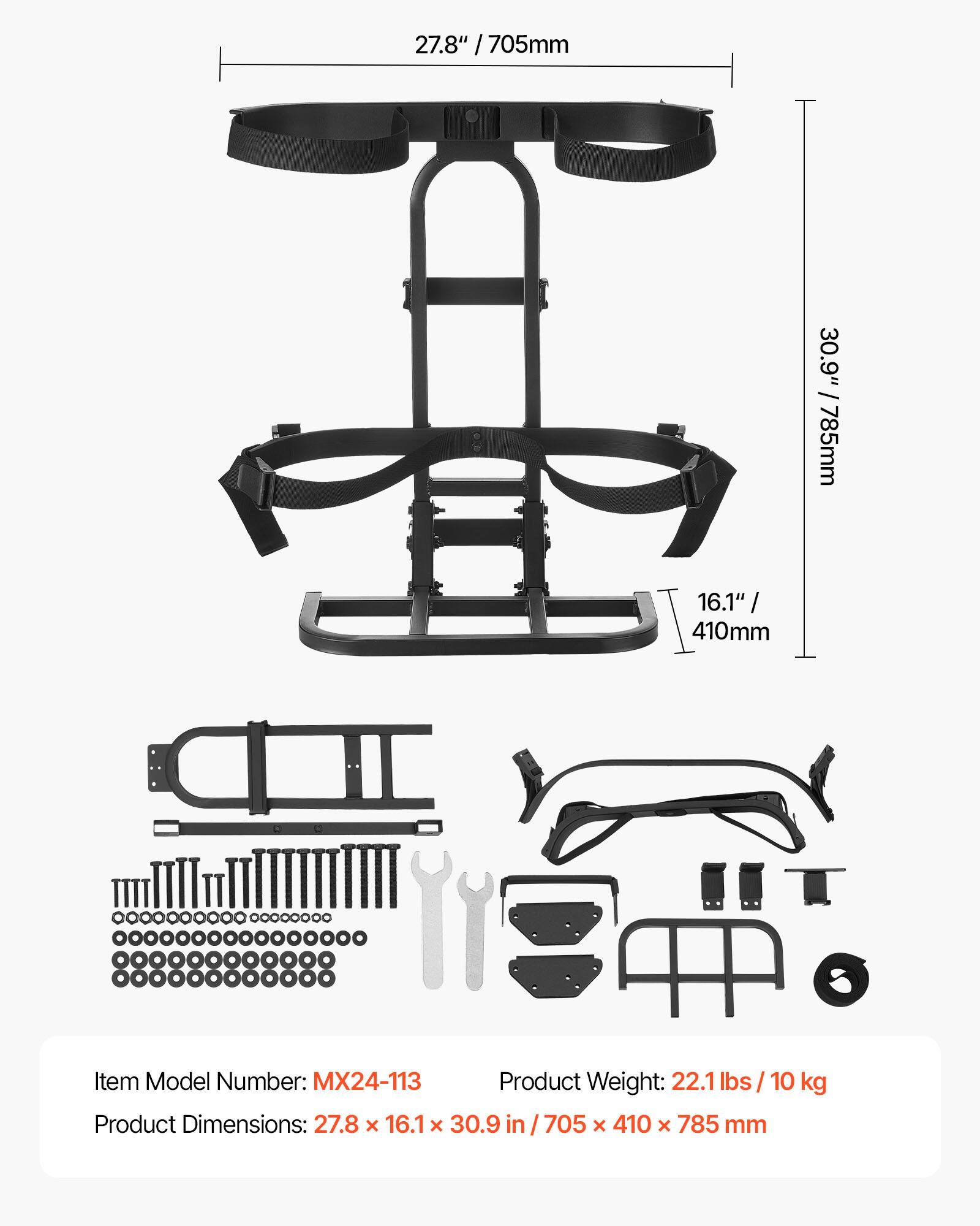 27.8" / 705mm  
16.1" / 410mm  
30.9" / 785mm  

Item Model Number: MX24-113  
Product Weight: 22.1 lbs / 10 kg  
Product Dimensions: 27.8 x 16.1 x 30.9 in / 705 x 410 x 785 mm