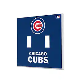 Keyscaper - Chicago Cubs Solid Design Double Toggle Light Switch Plate - Multicolor
