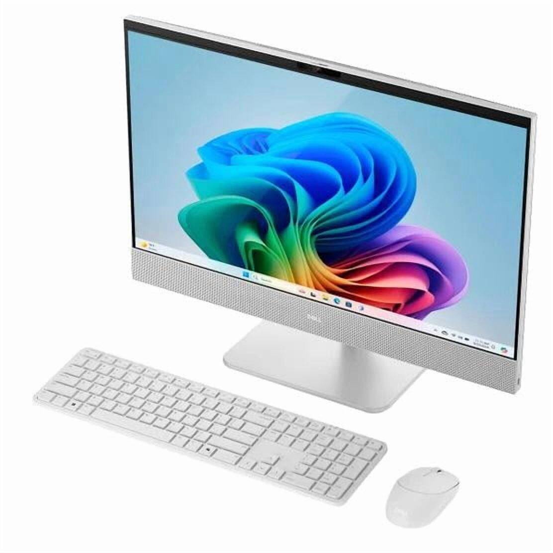 Angle. Dell - Dell 24 All-in-One PC | 23.8" FHD Touch | Intel Ultra 7 | 16GB | 1TB | W11 - White.