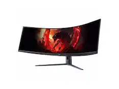 Front. Acer - Acer Nitro EI491CUR J0 49" 32:9 Gaming Monitor - 300 Nit - 3 ms - HDMI/DisplayPort - Black - black.