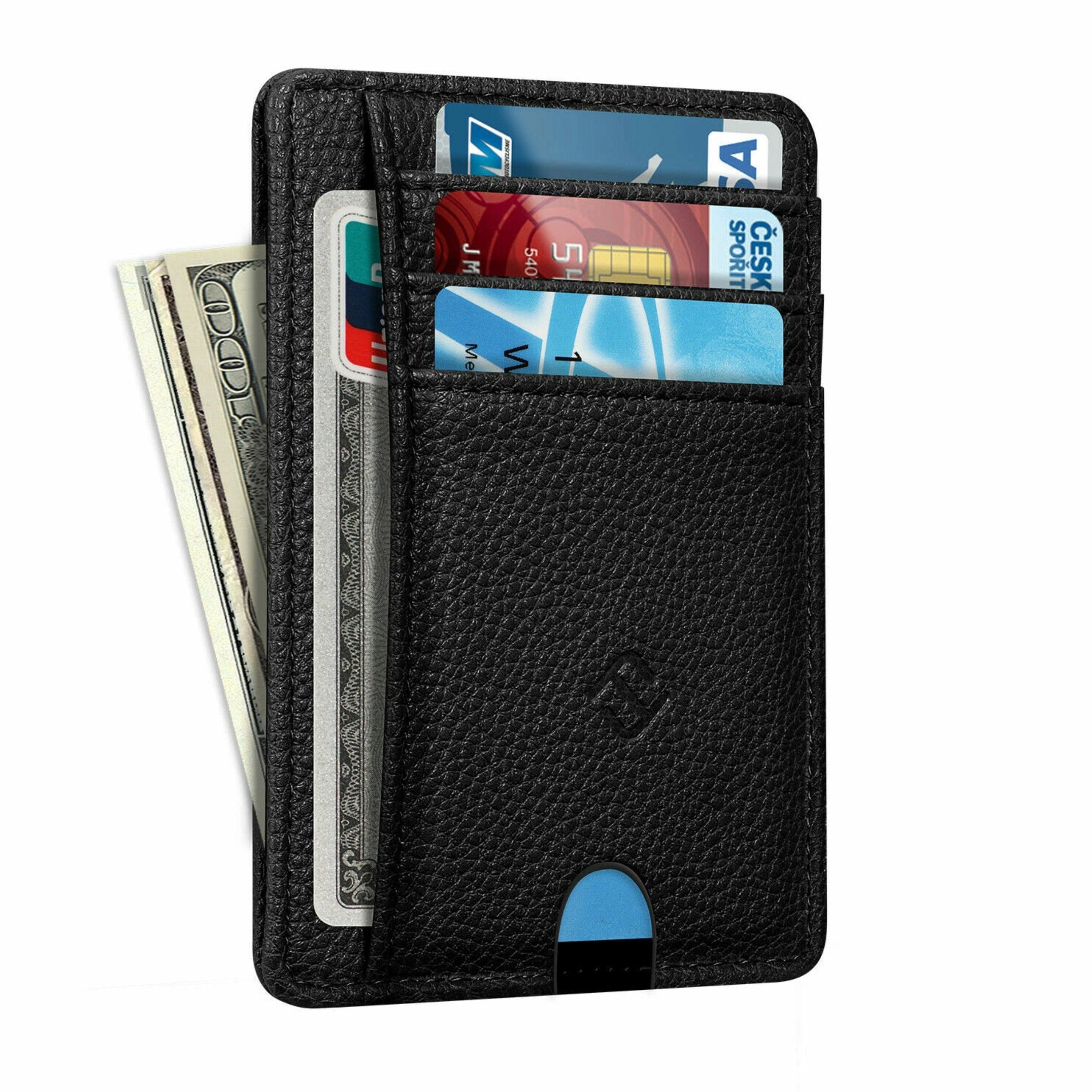 Kitcheniva - RFID Blocking Money & Credit Card Holder Slim Wallet - Black