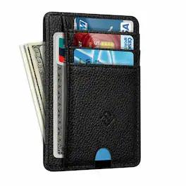 Kitcheniva - RFID Blocking Money & Credit Card Holder Slim Wallet - Black