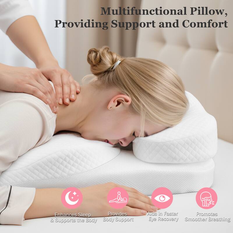 Multifunctional Pillow, Providing Support and Comfort

- Enhances Sleep & Supports the Body
- Provides Body Support
- Aids in Faster Eye Recovery
- Promotes Smoother Breathing