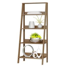 Madesa - 5-Tier Ladder Shelf 24"L Free Standing Bookshelf for Home Office Study Room and Kitchen - Rustic