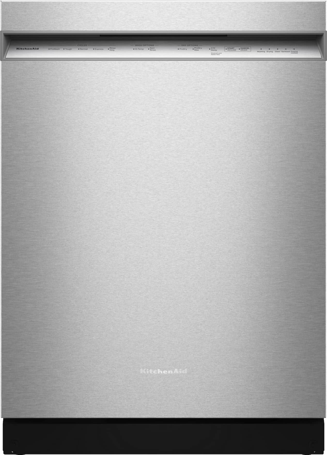 KitchenAid - 24" Front Control Built-In Tub Dishwasher with Third Level Utensil Rack and 47 dBA - Stainless Steel - Front_Zoom