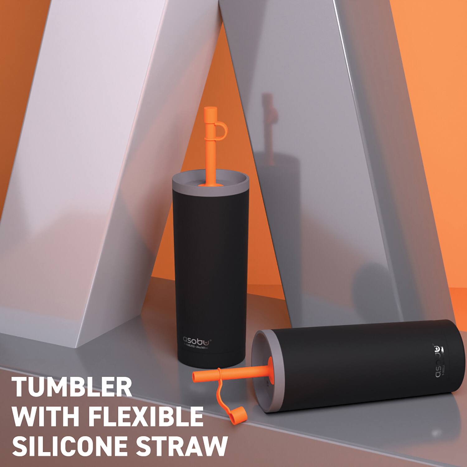 asobu H ni - TUMBLER WITH FLEXIBLE SILICONE STRAW