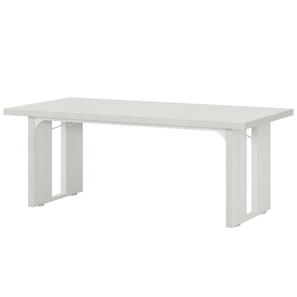 Angle. Kadyn - Kadyn Study Writing Desk, Computer Desk,Simple Executive Desk, 70.9" Computer Desk Meeting Table for Home Office,White - White.