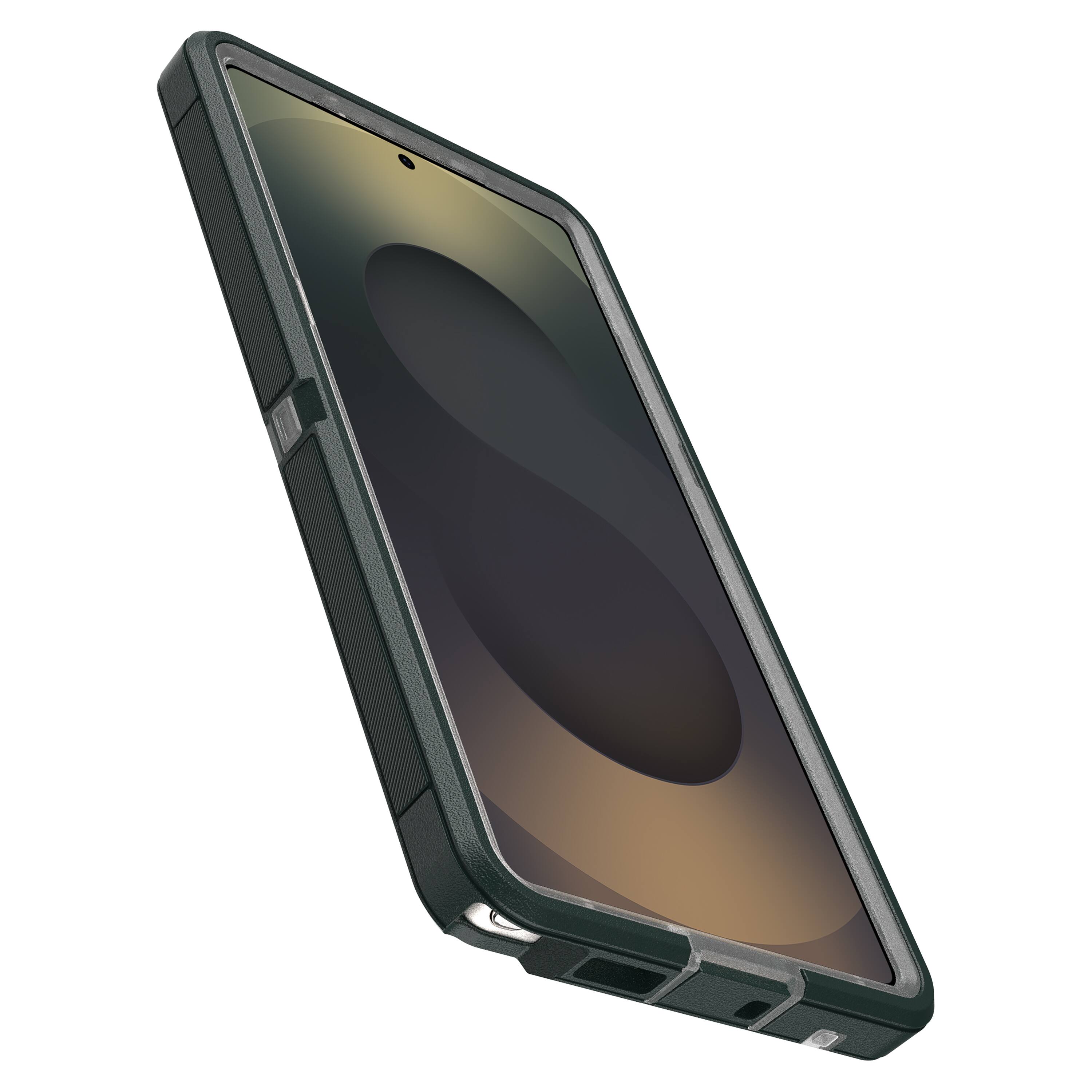 Left. OtterBox - Defender Series Pro XT Hard Shell with Magnets for Samsung Galaxy S25 Ultra - Sagebrush Green.