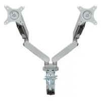 Office Star Products - Double Monitor Arm 17"-30" - Silver - Front_Zoom