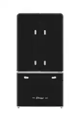 Unique Appliances - Classic Retro 36-inch 21 cu.ft. Counter Depth French Door Refrigerator - Midnight Black - Front_Zoom
