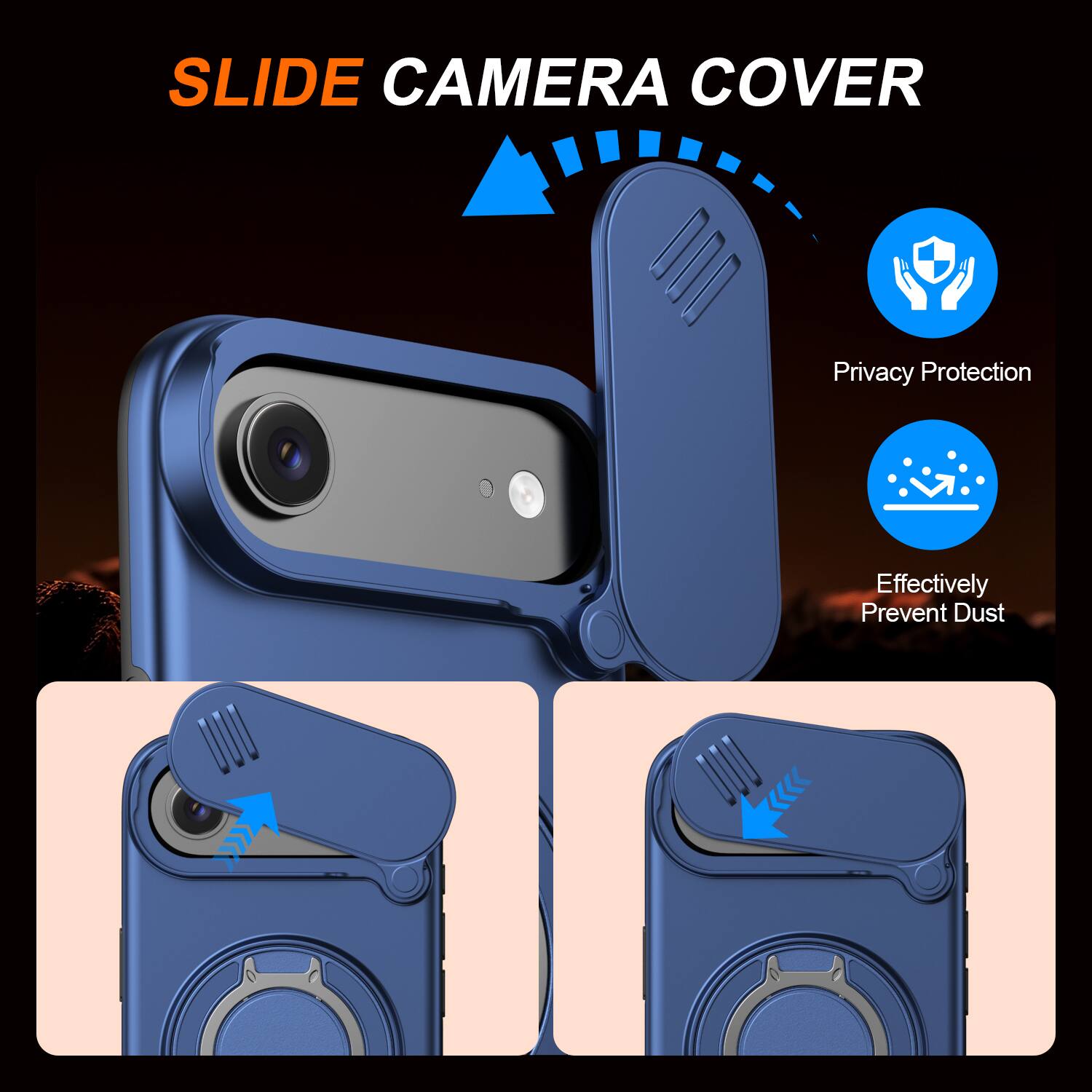 SLIDE CAMERA COVER

Privacy Protection

Effectively Prevent Dust