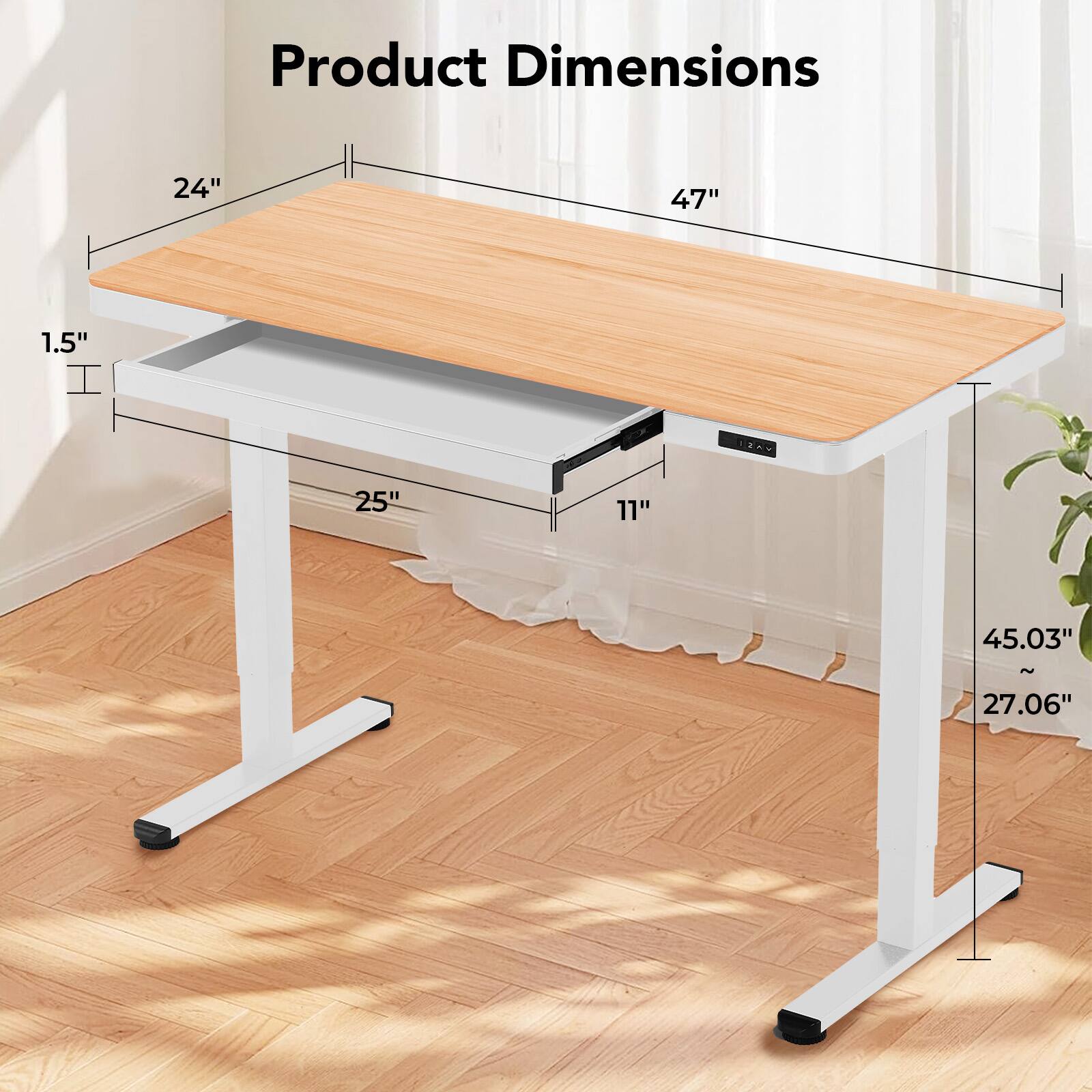 Product Dimensions 24" 47" 1.5" 11" 25" 45.03" ~ 27.06"