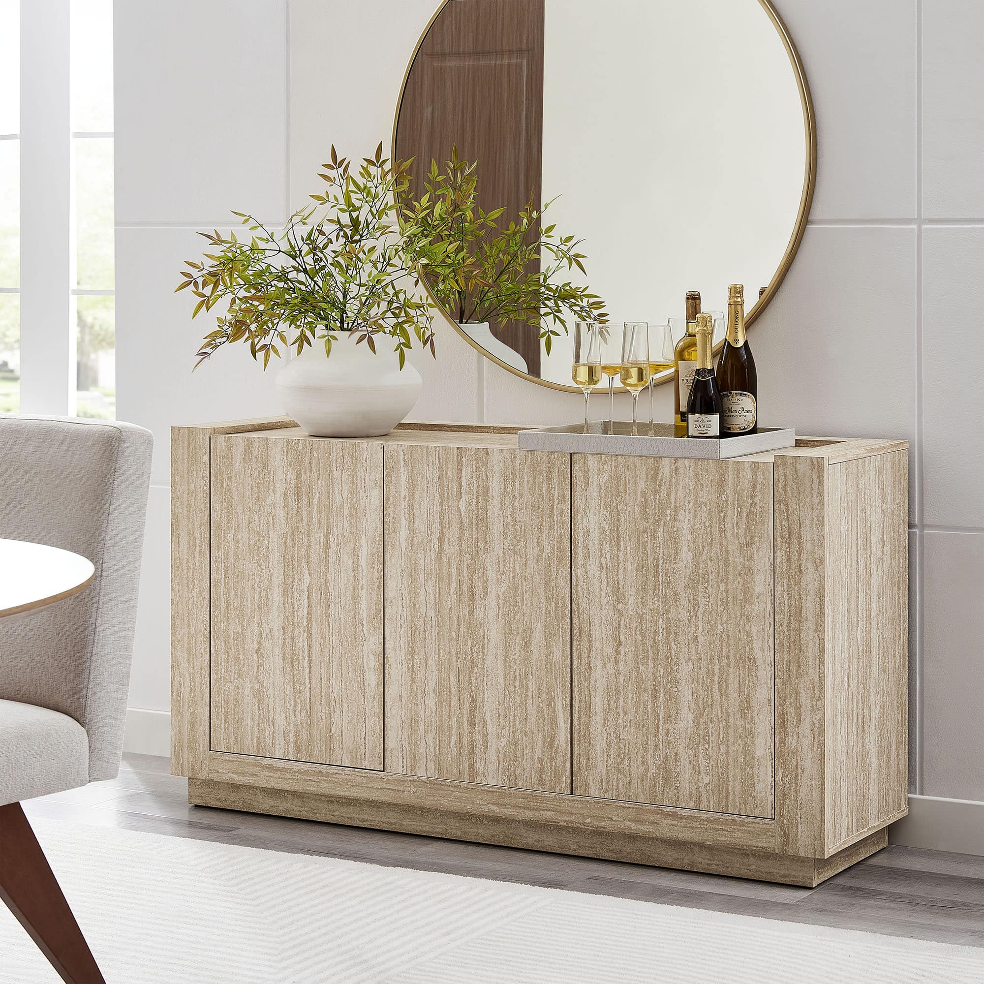 Hollis 59" Sideboard by Modway - Travertine