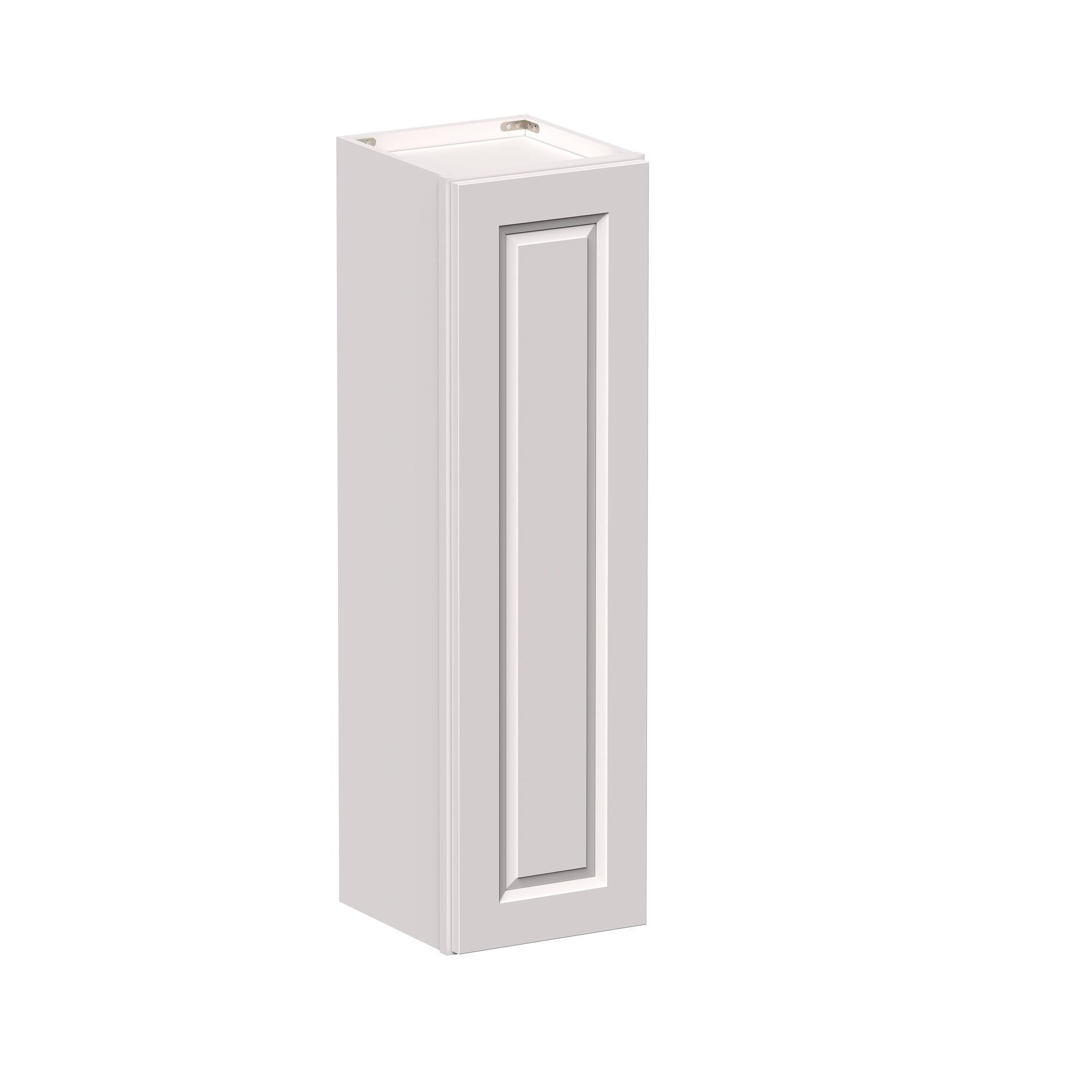 Angle. Boyel Living - 12-in W x 42-in H x 12-in D Shaker RTA Kitchen Wall Cabinet with Soft-Close Doors - Glacier White.