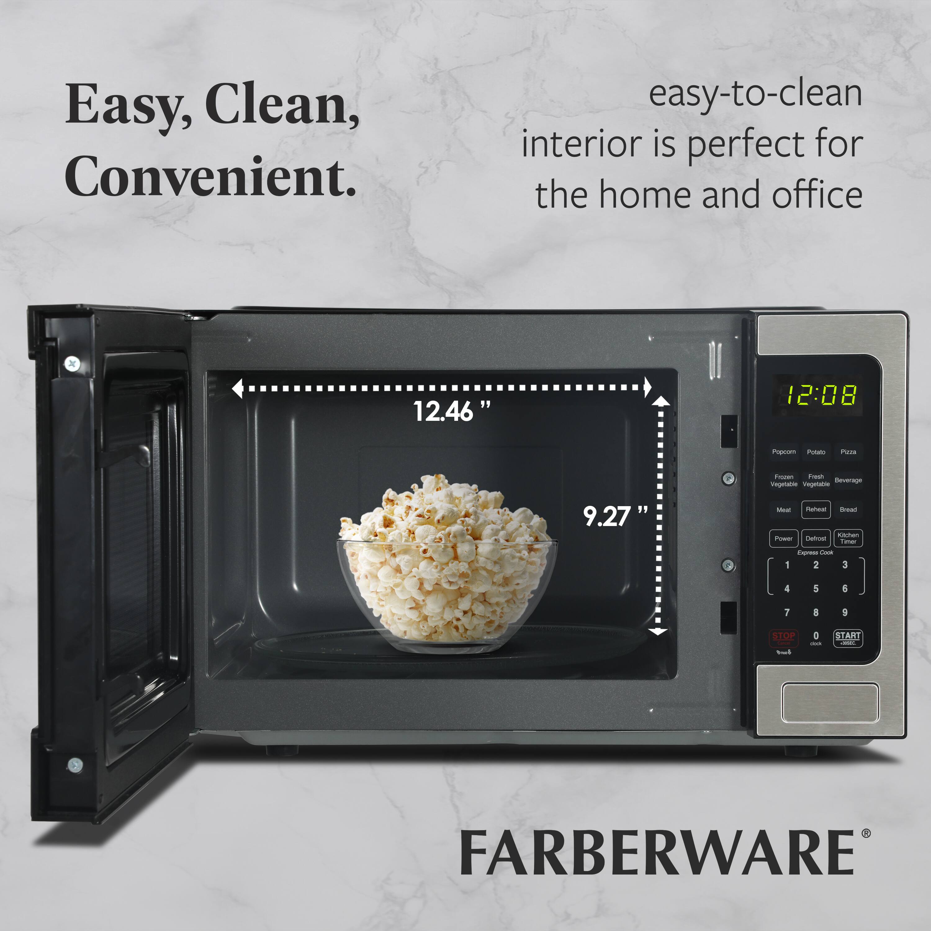Easy, Clean, Convenient.  
easy-to-clean interior is perfect for the home and office  

12.46"  
9.27"  

FARBERWARE
