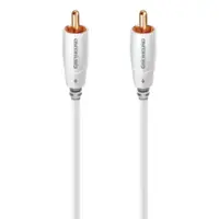 AudioQuest - Greyhound RCA 16.4' Analog Low-Frequency Subwoofer Audio Interconnect - White - Front_Zoom