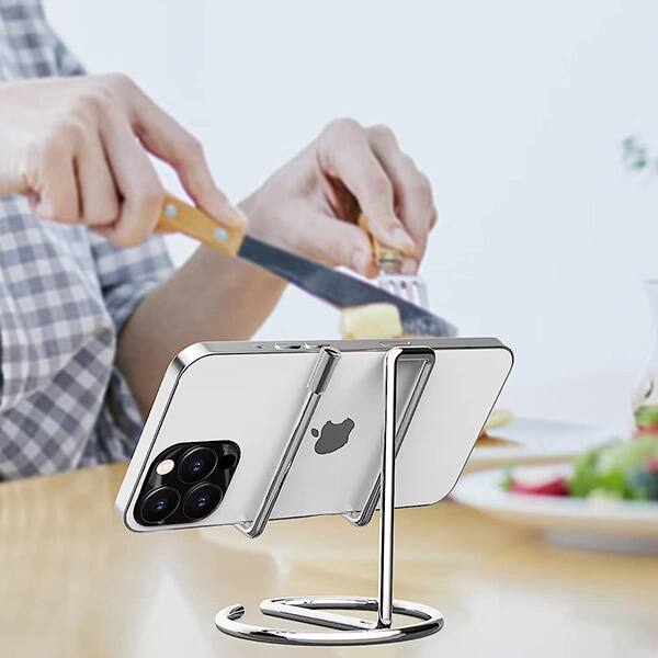 Alt View 1. Surge Circuit - SILVER TABLETOP PHONE STAND - Silver.