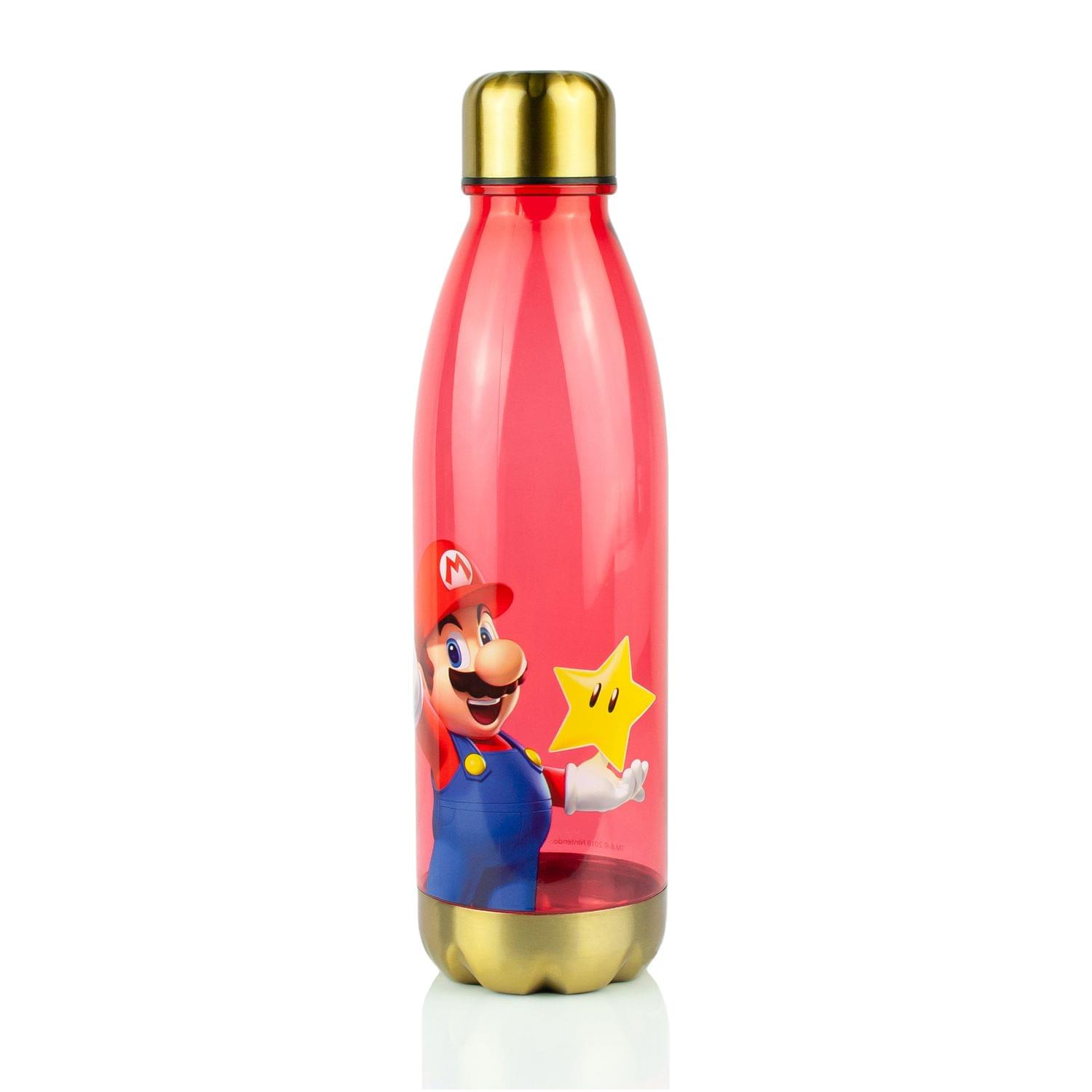 Alt View 1. Super Mario Bros. - Super Mario Bros Red Plastic Water Bottle | 20 oz - Red.