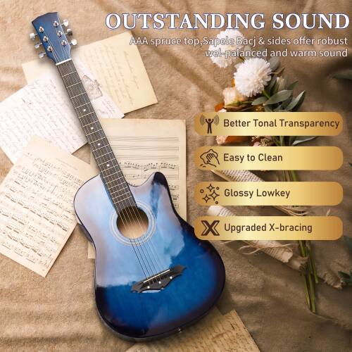 OUTSTANDING SOUND  
AAA spruce top, Sapele back & sides offer robust, well-balanced and warm sound  
Better Tonal Transparency  
Easy to Clean  
Glossy Lowkey  
Upgraded X-bracing
