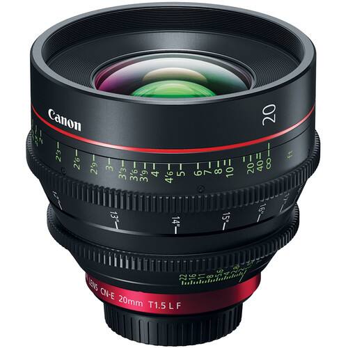 Canon 23- 2'6- 2'9- 1 3- 3'3- 4- 3'6- 3'9- 7 4'6 14"- 7. 8- 8 10 15"- 20 20 40 8 16"- ft N 9 LENS CN-E 20mm T1.5LF