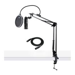 Audio-Technica - AT2020 Condenser Studio Microphone with Knox Filter and Boom Arm